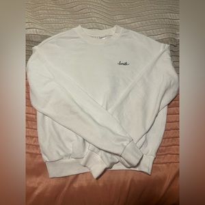 H&M Crew Neck Sweatshirt.  Size Adult XS.  Color White.  Lightly Worn.